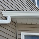 seamless gutters on a home in central Maine